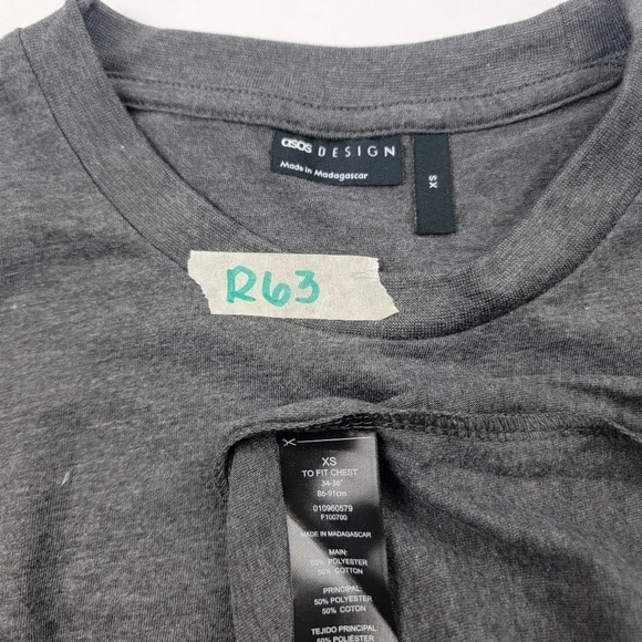 NWOT Asos oversized tapered charcoal crew neck tshirt - Picture 7 of 7